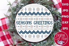 Ugly Sweater Christmas Svg Bundle Round Sign, Christmas Sign Product Image 17