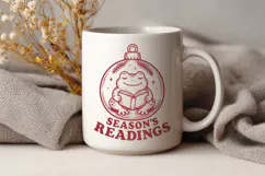 Seasons Readings SVG, Christmas Frog PNG, Bookish Holiday Product Image 3