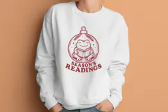 Seasons Readings SVG, Christmas Frog PNG, Bookish Holiday Product Image 2