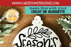 Season's Greetings | Christmas Ornament SVG for Rounds Product Image 2