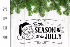 Christmas Sign SVG - Season to be Jolly Vintage Santa SVG Product Image 3