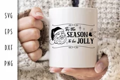Christmas Sign SVG - Season to be Jolly Vintage Santa SVG Product Image 2