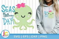 Seas The Day Octopus Design Cut file in SVG, DXF, EPS, Png Product Image 1