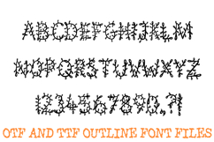 Seaweed Seaside Alphabet Lettering Font Leaves ABC OTF Product Image 2