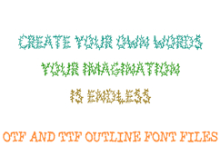 Seaweed Seaside Alphabet Lettering Font Leaves ABC OTF Product Image 3