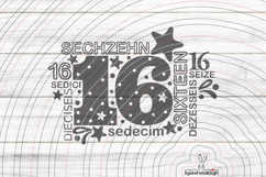 Sixteen Cutting File SVG DXF Product Image 1