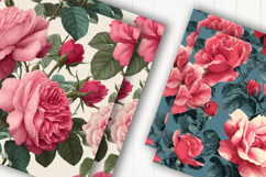 Vintage Rose Floral Digital Paper Product Image 2
