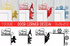 Merry Christmas And Christmas Berries For Door Corner Design Product Image 1