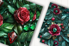 Dark Floral Garden Digital Paper Product Image 2
