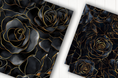 Black Rose &amp; Gold Digital Paper Product Image 2