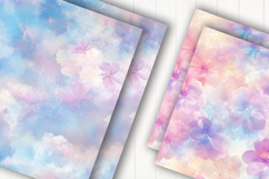 Pastel Watercolor Floral Digital Paper Product Image 2