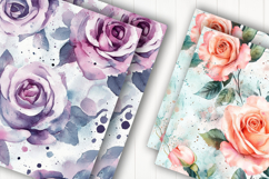 Peach Rose Blossom Digital Paper Product Image 2