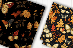 Butterfly Autumn Floral Digital Paper Product Image 2