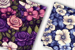 Vibrant Garden Floral Digital Paper Product Image 2