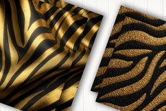 Gold Black Stripe Digital Paper Product Image 2