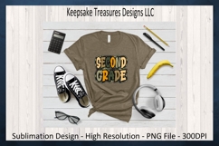 Second Grade, Back To School, Sublimation T-Shirt Design Png Product Image 2
