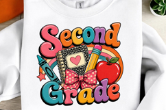 Second Grade Striped Back to School PNG Product Image 1