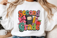 Second Grade Striped Back to School PNG Product Image 2