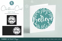 Believe Christmas Card SVG for Cricut and Silhouette Product Image 1