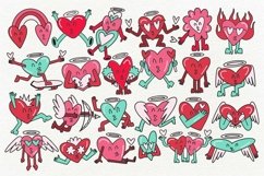 Valentine Heart Cartoon Character T-shirt Design Bundle