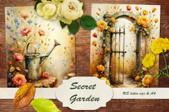 Secret Garden - Vintage Floral Scrapbook Papers Product Image 1