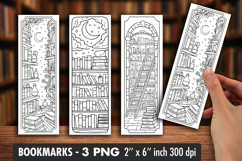 Secret Library Coloring Bookmark PNG Product Image 1