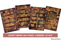 Old Library Shabby Paper Junk Journal Pages | Victorian Product Image 1