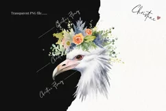 Secretary Bird With Flower Crown PNG | Spring PNG Product Image 2