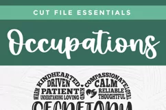 Secretary svg with subway art design - tall Pinterest image