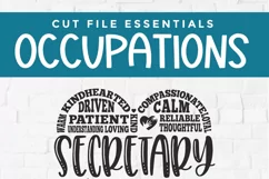 Secretary svg with subway art - tall Pinterest image