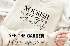 Nourish Your Spirit With Positivity SVG, Sleeve SVG Design Product Image 2