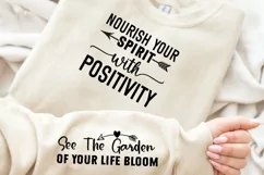 Nourish Your Spirit Sleeve SVG, Positive SVG Design Product Image 3