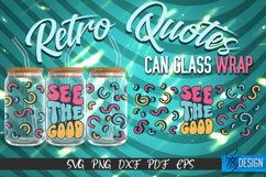 Retro Glass Can Wrap Design | Retro Quotes | SVG File v.6 Product Image 1