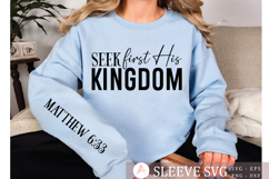 Seek first His kingdom Sleeve SVG Design Product Image 3