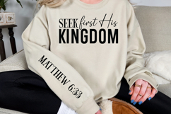 Seek first His kingdom Sleeve SVG Design Product Image 3