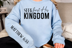Seek first His kingdom Sleeve SVG Design Product Image 2