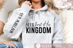Seek first His kingdom Sleeve SVG Design Product Image 2
