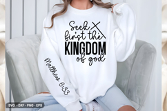 Seek first the kingdom - Christian Sleeve T-Shirt Design Product Image 3
