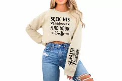 Faith As Direction Sleeve SVG, God SVG Design, Faith SVG Product Image 2