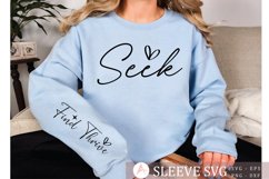 Seek Sleeve SVG Design, Encouragement SVG Product Image 1
