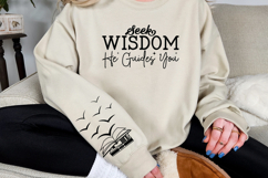 Seek wisdom He guides you Sleeve SVG Product Image 2