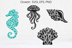 Ocean creature SVG | Sea animal silhouette SVG | Dolphin SVG Product Image 3