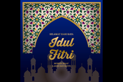 Selamat hari raya idul fitri celebration holiday banner desi Product Image 2