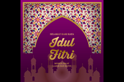 Selamat hari raya idul fitri celebration holiday banner grap Product Image 2