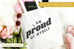 Self Affirmation SVG Cut File on tote bag