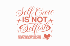 Self Care Mental Health Typography T-shirt Design Product Image 1