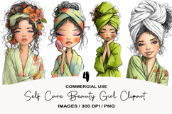 Self Care Beauty Girl Clipart Product Image 1