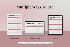 Printable Self Care Checklist Template Product Image 4