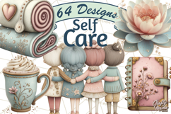 Self Care Clipart PNG, Pastel Wellness Icons Product Image 1