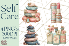 Self Care Clipart PNG, Pastel Wellness Icons Product Image 1